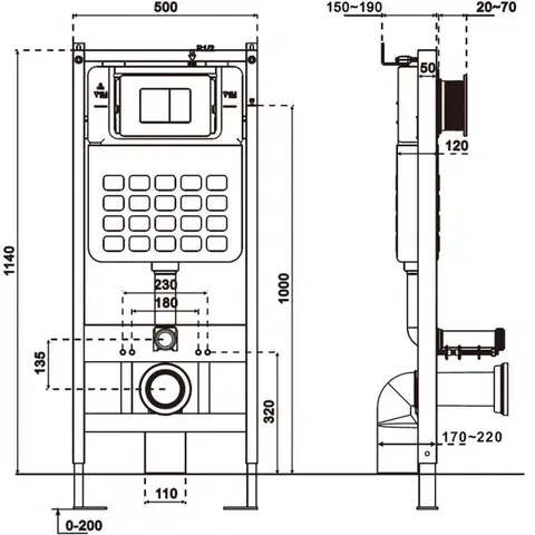 MEXEN Tex Air Slim nádržka pneumatická na WC 61100A