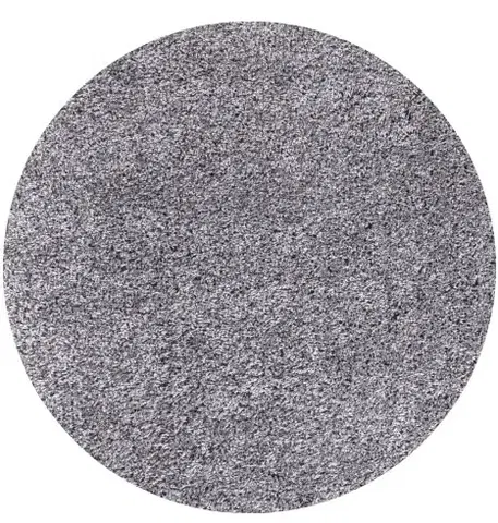 Ayyildiz, Kusový koberec Life Shaggy 1500 light grey kruh, 80x80 (průměr) kruh, šedá, ložnice
