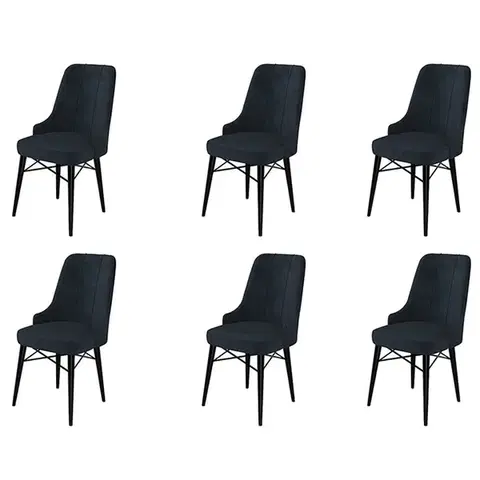 Sada židlí (6 kusů) Pare - Anthracite, Black