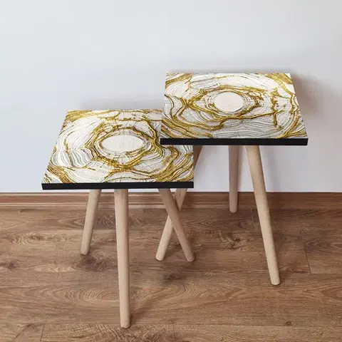 Odkládací stolek 2SHP Beige, 2 ks