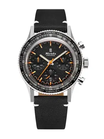 Nivada Grenchen Chronoking Mecaquartz - Inter. Bezel - Bracelet Flat Link