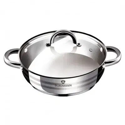 BLAUMANN - Rendlík nerez 26cm 5l a skleněná poklice Gourmet