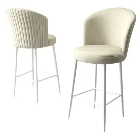 Bar Stool Set (6 Pieces) Alte - Cream, White