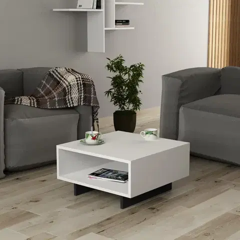 Konferenční stolek Hola - White, Anthracite