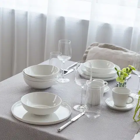 Sada talířů 12 ks — Fine Dining White - 493620