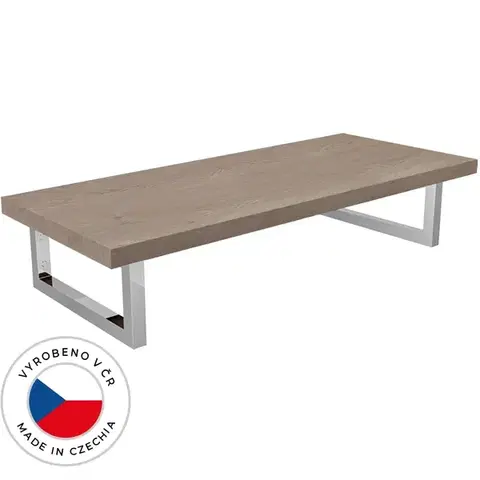 CERANO Deska pod umyvadlo Adele + 2 konzole pod desku dub Cannolo Cremona konzole chrom 60,2x1,8x45,3  CER-138115