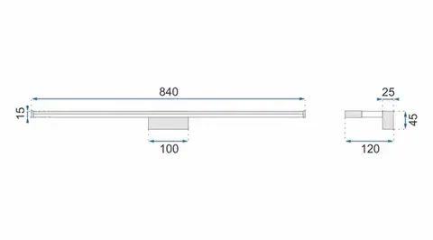 Nástěnné svítidlo LED 18W 90CM APP371-1W chrom OSW-05001