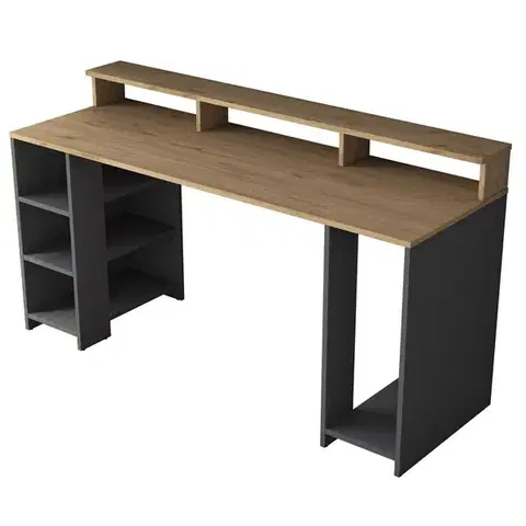 Pracovní stůl Hamin Walnut and Anthracite
