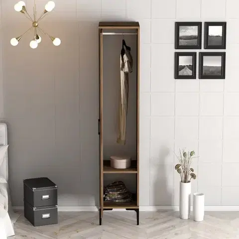 Šatní skříň Kumsal R - Walnut