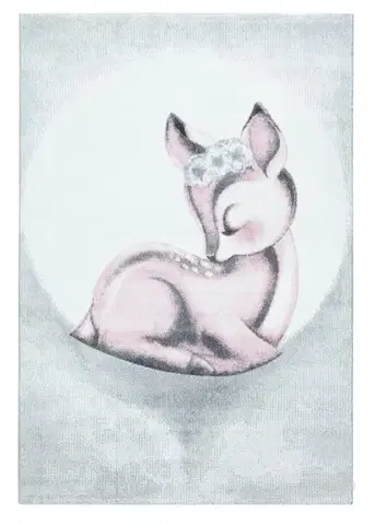 Ayyildiz, Dětský kusový koberec Bambi 850 pink, 120x170, růžová, dětský pokoj