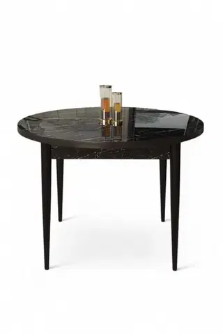 Jídelní stůl Rox - Black Marble, Black