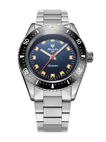 Nivada Grenchen Aquamar Blue - Flat Link Bracelet