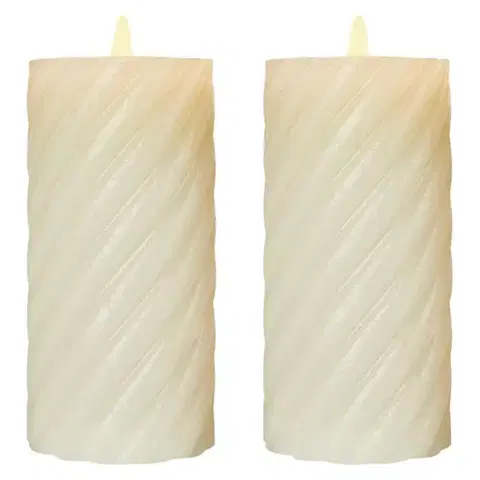 EMOS Sada 2 ks voskových LED svíček 17 cm PAMOLE s časovačem teplá bílá