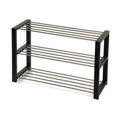 Kovový botník FRAME 3, černá