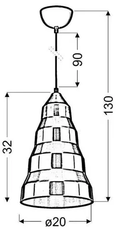 Stropní závěsná lampa Vesuvio E27 šedá