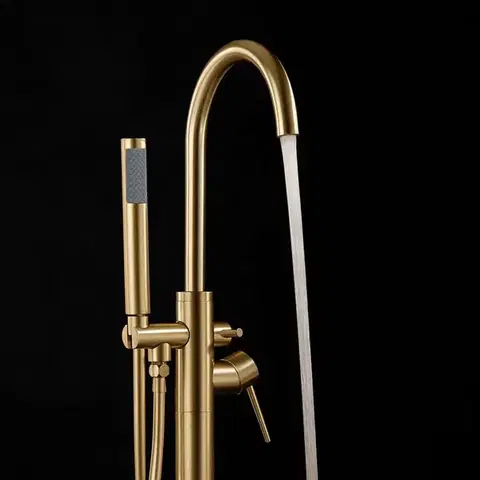 REA Volně stojící baterie Lungo brush gold REA-B7498