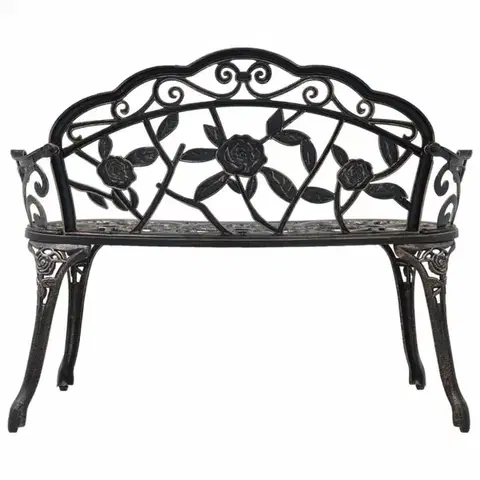 Zahradní lavice 100 cm litý hliník Dekorhome