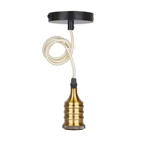 Patinovaná/černá kovová závěsná lampa E27