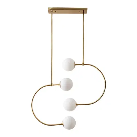 TooLight Závěsná lampa La Belle XXXXIII zlatá/bílá
