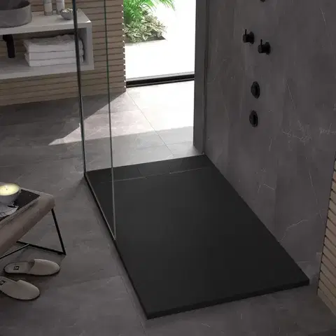 REA Sprchová vanička Bazalt Black 80x120 REA-K3305
