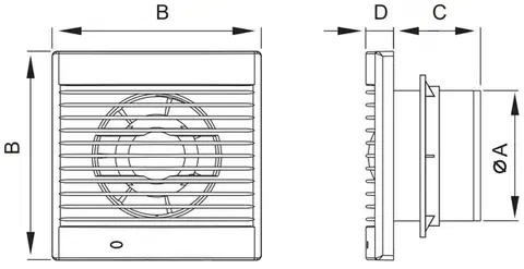 MEXEN EXS 100 koupelnový ventilátor, s vypínačem, bílá W9604-100K-00