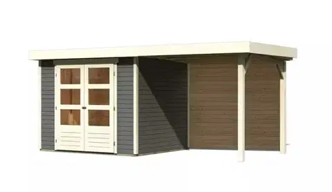 Dřevěný zahradní domek ASKOLA 3 s přístavkem 240 Lanitplast