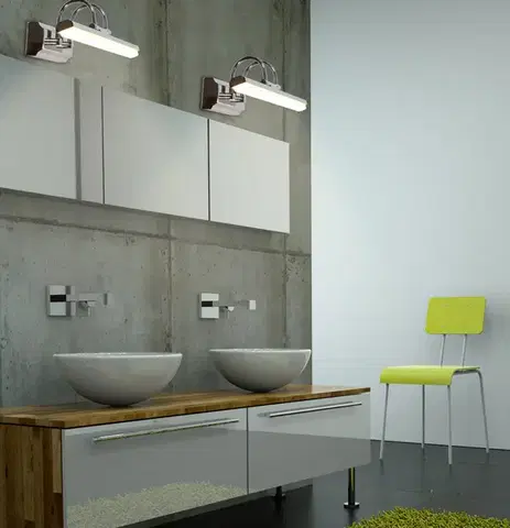 Nástěnná koupelnová lampa chromová LED 7W 6500K nastavitelná Gizel