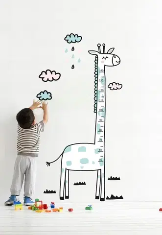 Okouzlující nálepka na zeď metr Žirafa 170 x 79 cm