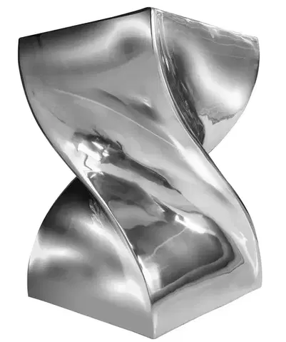 Estila Extravagantní moderní židle Twist 45cm stříbrná