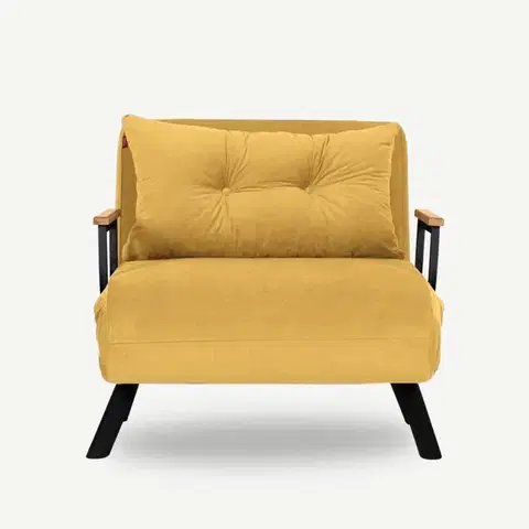Rozkládací křeslo Sando Single - Mustard