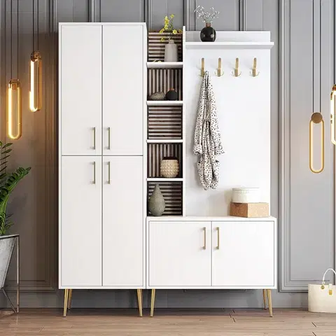 Předsíňová stěna Viyana Da - White, Gold