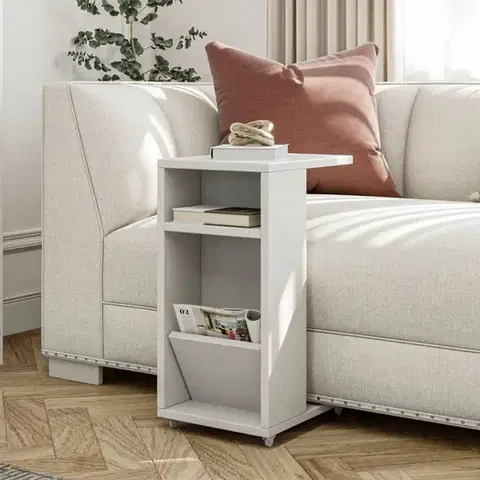 Odkládací stolek / Příruční stolek Filinta - White