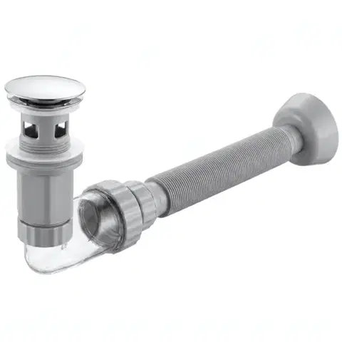 REA Umyvadlový sifon s univerzální výpustí click-clack Flow Chrome REA-A9490