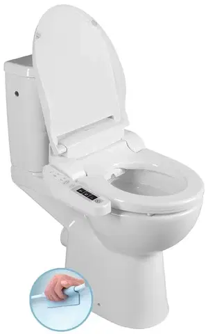 SAPHO HANDICAP WC kombi zvýšený sedák s elektronickým bidetem BLOOMING ECONOMY PLUS, Rimless, zadní odpad, bílá NB-1160D-1