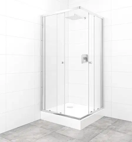 SAT Set sprchového koutu a vaničky, čtverec 90x90 cm Multi Basic SIKOBKMUQ90CRCH SIKOBKMUQ90CRCH