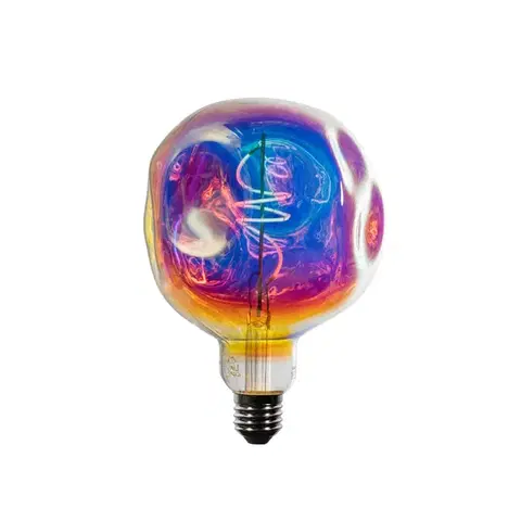 E27 Stmívatelná LED žárovka spirálové vlákno G125 Rainbow 4W 200 lm 1800K