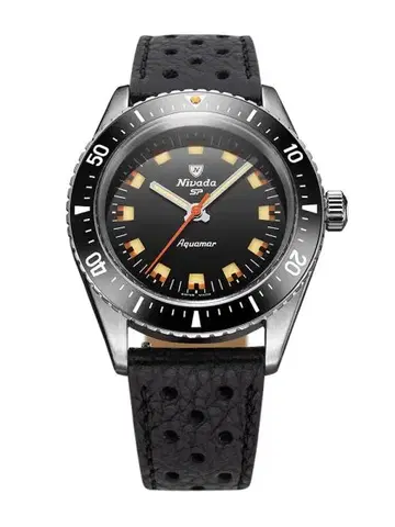 Nivada Grenchen Aquamar Black - Flat Link Bracelet