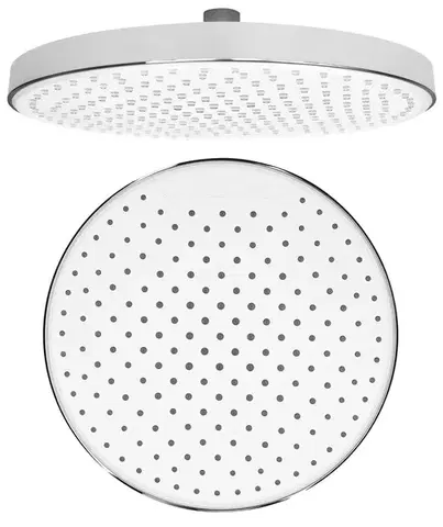 SAPHO Hlavová sprcha, průměr 255, silikon trysky, ABS/chrom/bílá SK151