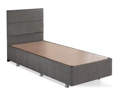 Rám jednolůžkové postele s čelem Silver - Grey (100 x 200)