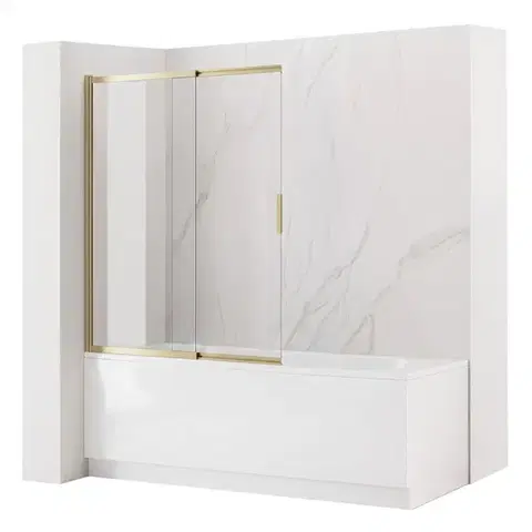 REA Vanová zástěna posuvná Dario Brush Gold 80 REA-W7882