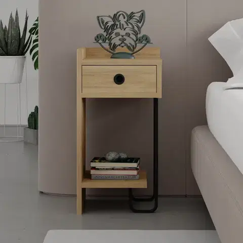 Noční stolek Sirius Left - Oak v2
