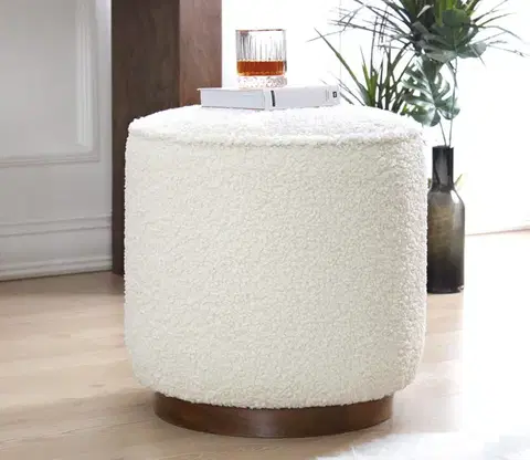 Hanah Home Taburet HELLIN bílý