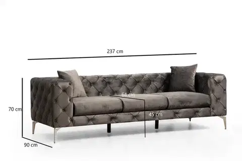Trojmístná pohovka Como 3 Seater - Anthracite