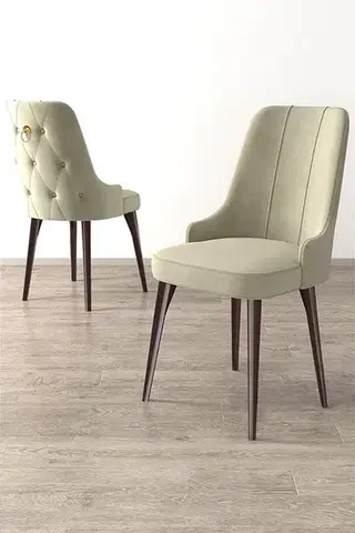Sada židlí (2 kusy) Newa - Cream, Brown