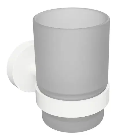 SAPHO X-ROUND WHITE sklenka, mléčné sklo, bílá mat XR903W