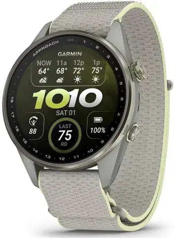 Garmin Approach® S72 – 47 mm Titanová luneta Silver/Citron 010-04148-04
