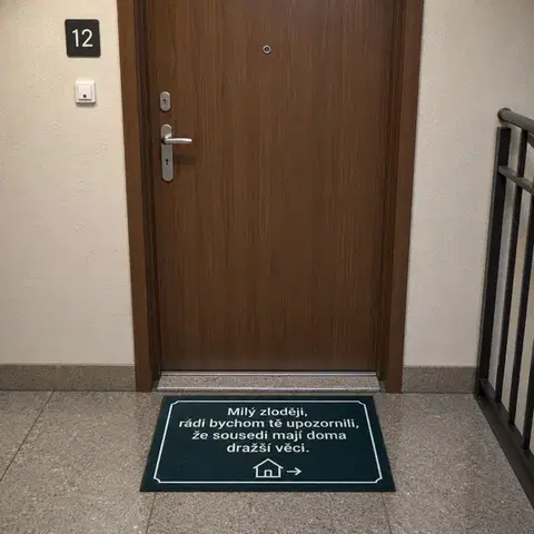Mercury Flooring, Rohožka Milý zloději 40x60 cm - na ven i na doma, 40x60, zelená
