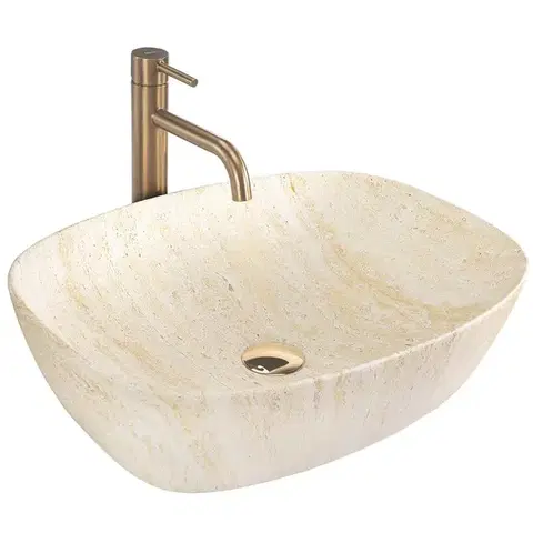 REA Umyvadlo na desku Freja Travertine Matt REA-U6689
