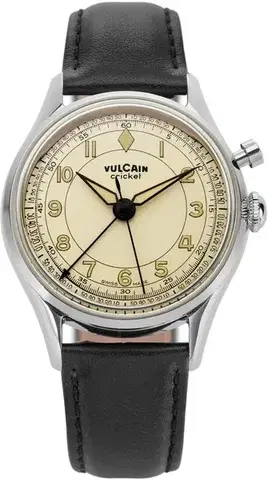 Vulcain Cricket Classique 39 mm - Eggshell - Black Plain