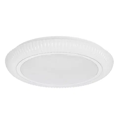 Stropní lampa GILLY, plafond, 38cm, 24W LED, 4000K, stínidlo, bílá+chrom